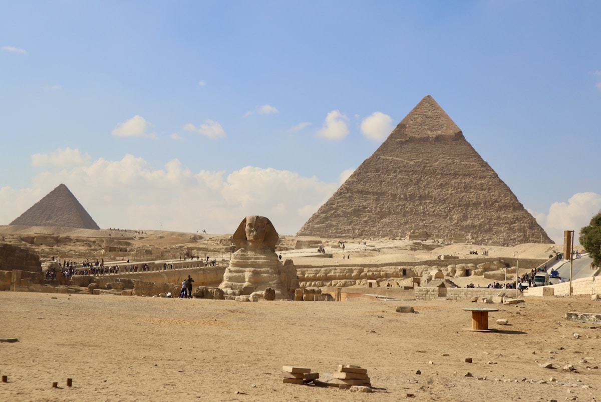 Sphinx and Pyramids at Giza